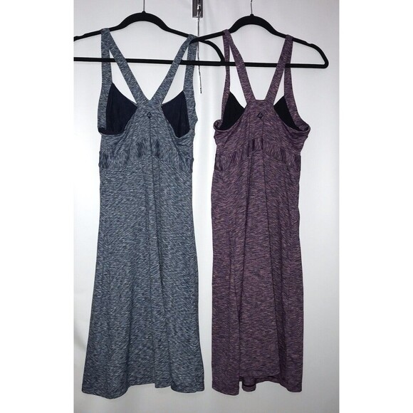 prAna Dresses XS Athletic Amaya Spacedye Purple & Blue Tank Shelf‎ Bra Lot Of 2 - Picture 7 of 12